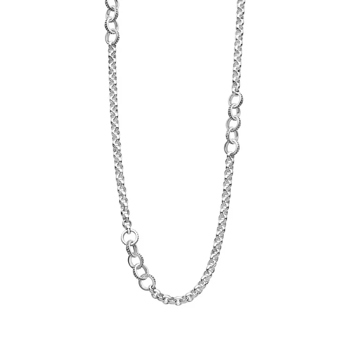 Caviar Circle Link Necklace