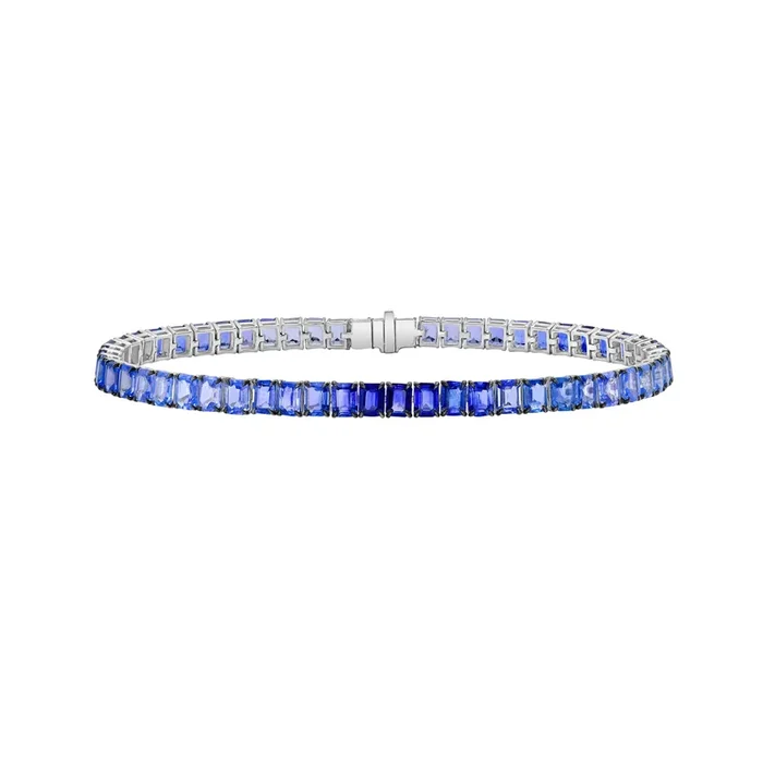 Celeste Blue Sapphire Tennis Bracelet