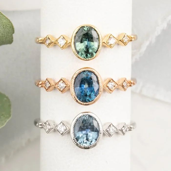 Celeste Ring, 0.80ct Montana Sapphire