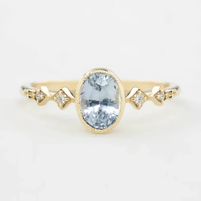 Celeste Ring – 1.18ct Light Blue Ceylon Sapphire (One of a kind)