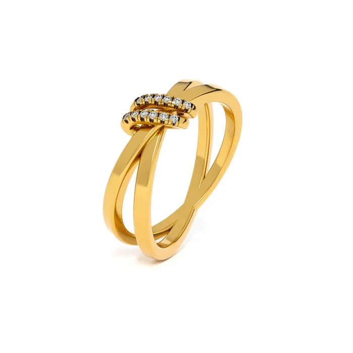 Celestial Knot 9KT Gold Lab Grown Diamond Ring