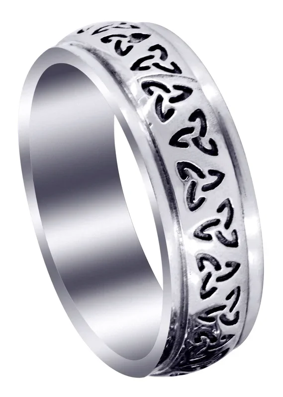 Celtic Unique Mens Wedding Band | High Polish Finish (Raymond)