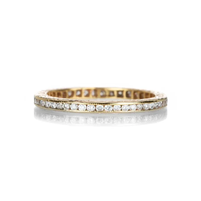 Channel Set White Diamond Band