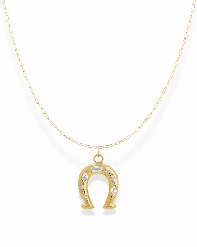 Chantal Horseshoe Pendant Necklace