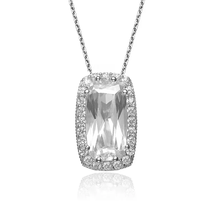 Charlène Demi Rectangle Pendant Necklace