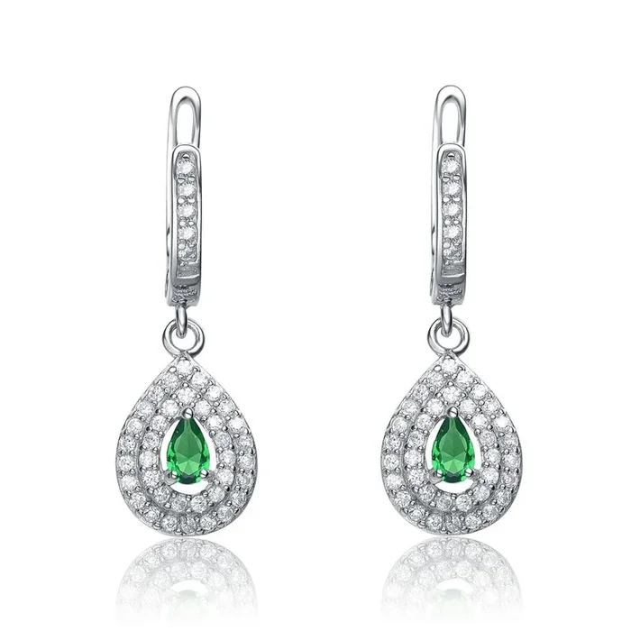 Charlène Green Classic Drop Earrings