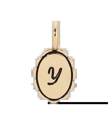 Charm Garden – Scalloped Initial Charm – Gold – Y