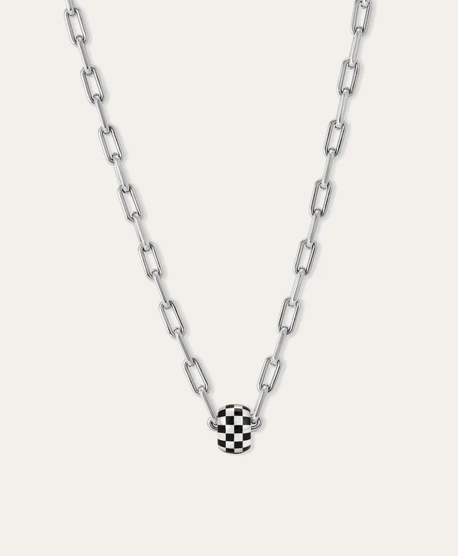 Checkerboard Big Bead Necklace