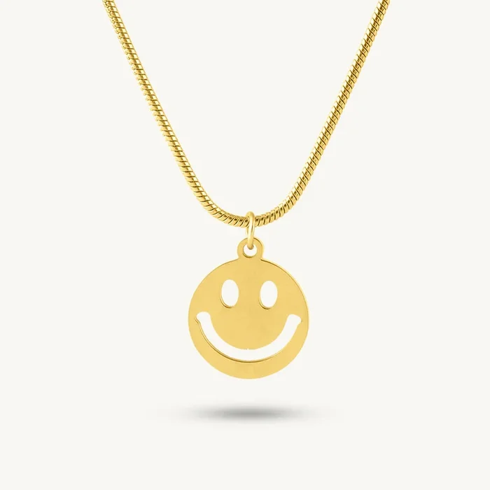 Cheerful Smiley Pendant Necklace