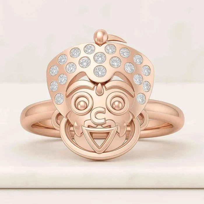 Chhota Bheem Round Lab Grown Diamond Kids Ring