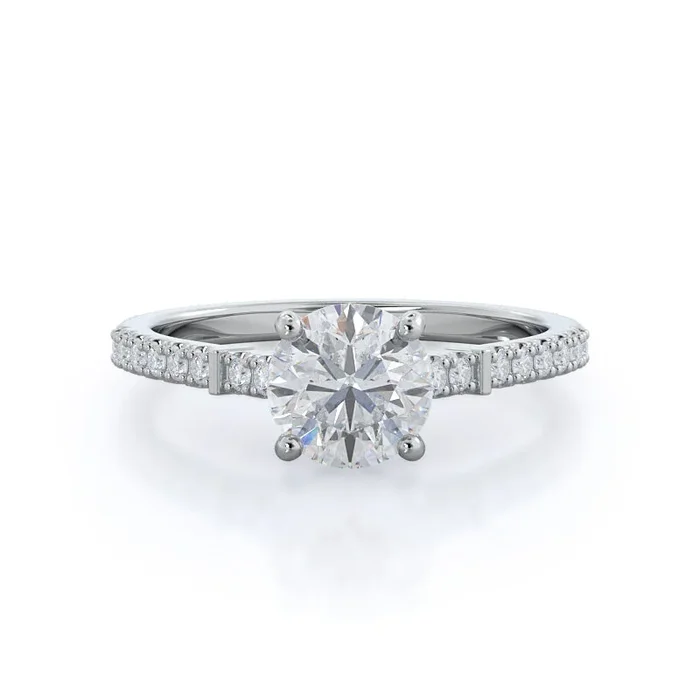 Chic Accent Diamond Engagement Ring – Home Preview