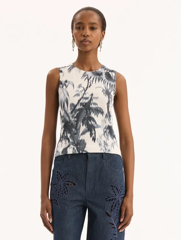 Chiné Palm Leaves Tank
