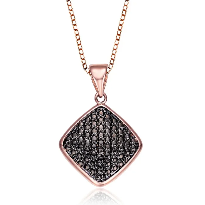 Chloe Black Square Pendent