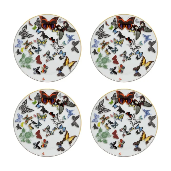 Christian Lacroix Butterfly Parade Dessert Plates, Set of 4