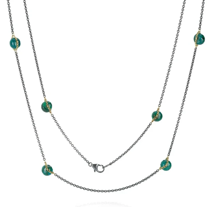 Chrysocolla Stations Necklace