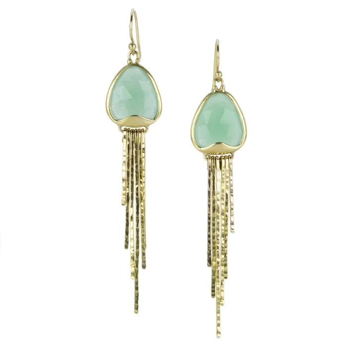 Chrysoprase Jellyfish Earrings