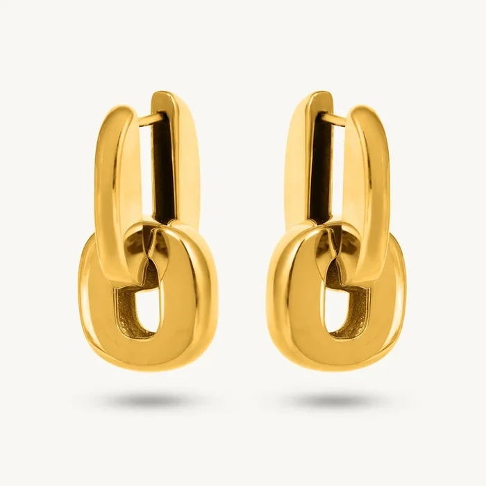 Chunky Link Hoop Earring