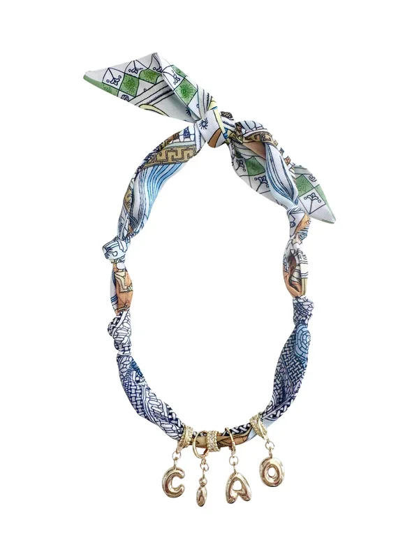 Ciao Bubble Letter Scarf Necklace
