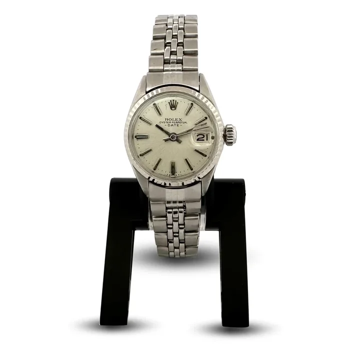 Circa 1950’s Rolex Date 26mm Stainless Steel Bracelet Watch