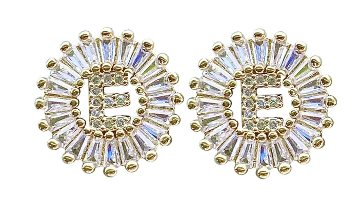 Circle Initial Studs