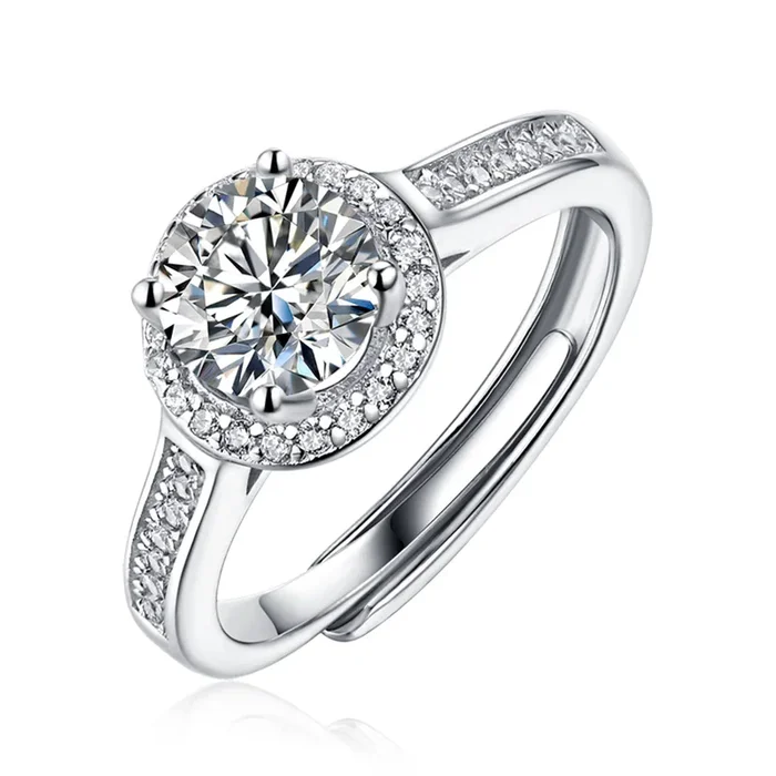 Claire Halo Pave Engagement Ring
