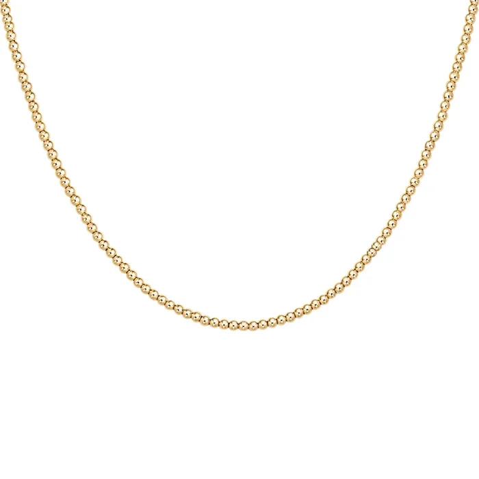 Classic 2MM | Gold Filled Beaded Necklace