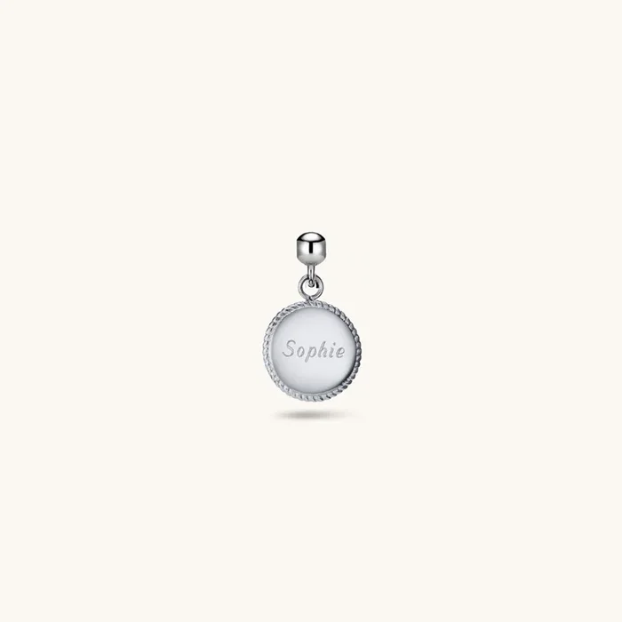 Classic Circle Charm Silver