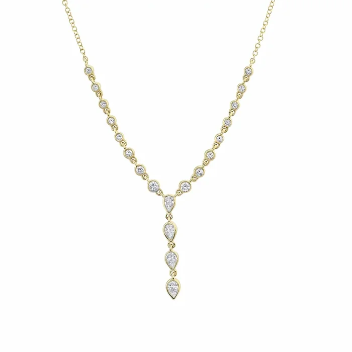 Classic Pear Lariat Necklace