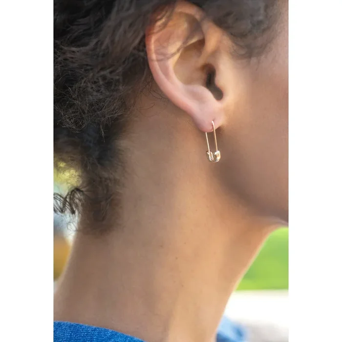 Classic Safety Pin Hoop Earrings