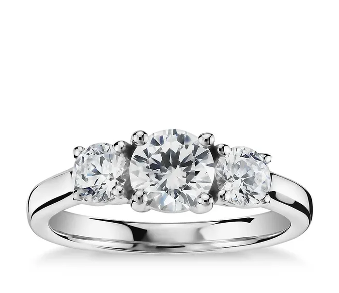 Classic Three-Stone Diamond Engagement Ring