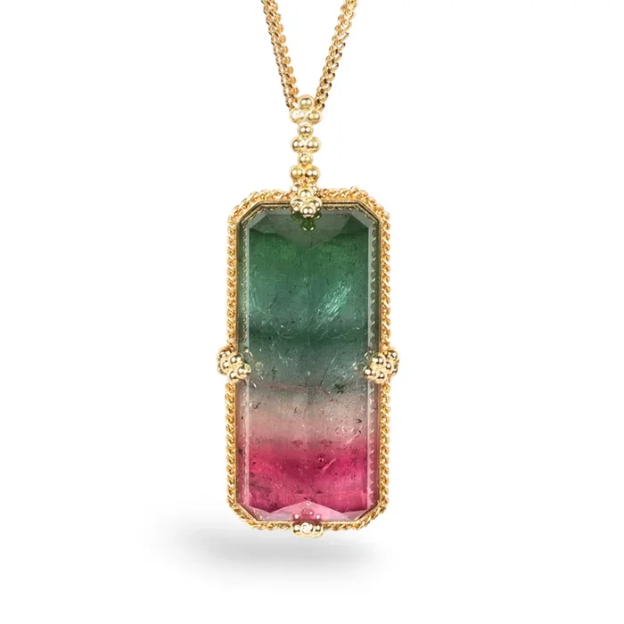 Classic Watermelon Tourmaline Necklace