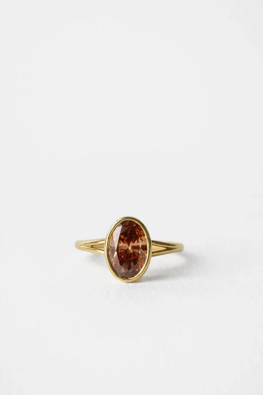 Cognac Oval Fleur