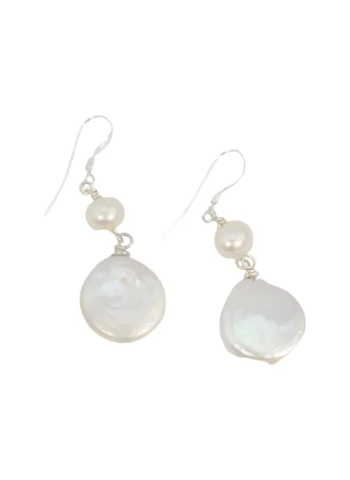Coin Pearl Dangles