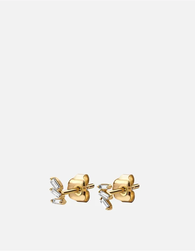 Colette Studs, 14k Gold Pavé