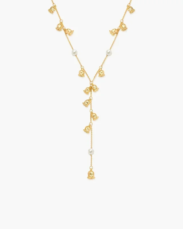 Collana Lariat con Perla di Mughetto