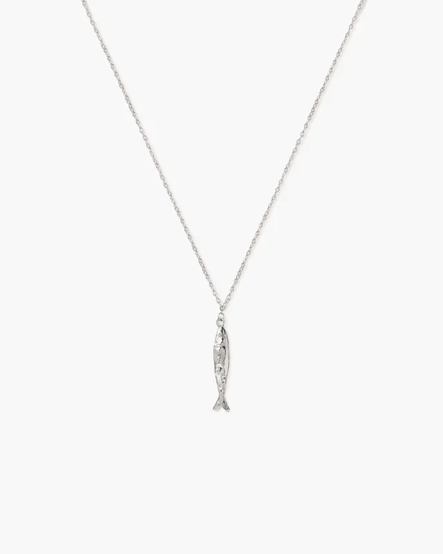 Collar de anchoa plateada