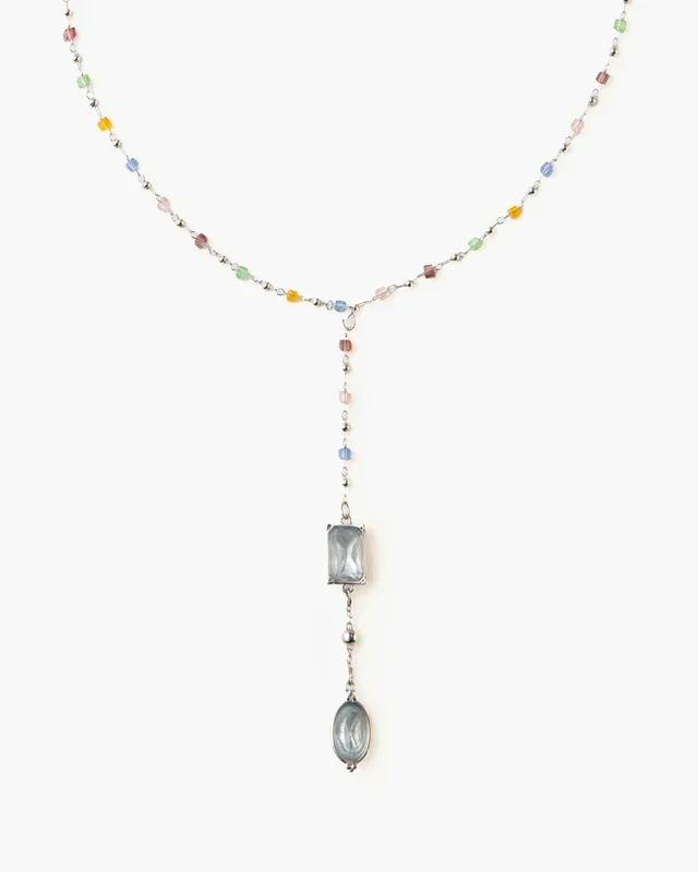 Collar Lariat Celestial en plata