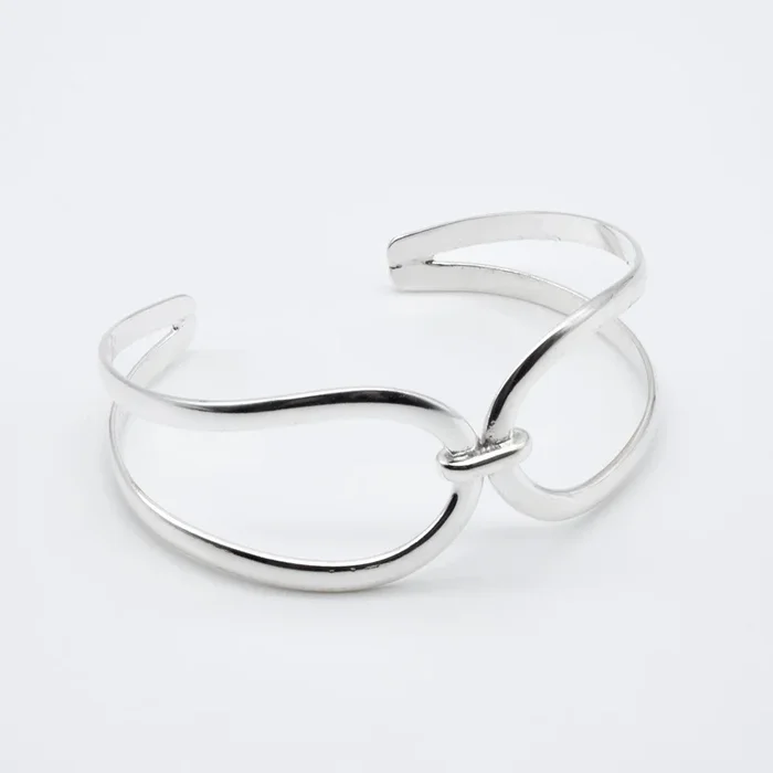 Connected Teardrop Sterling Silver Cuff