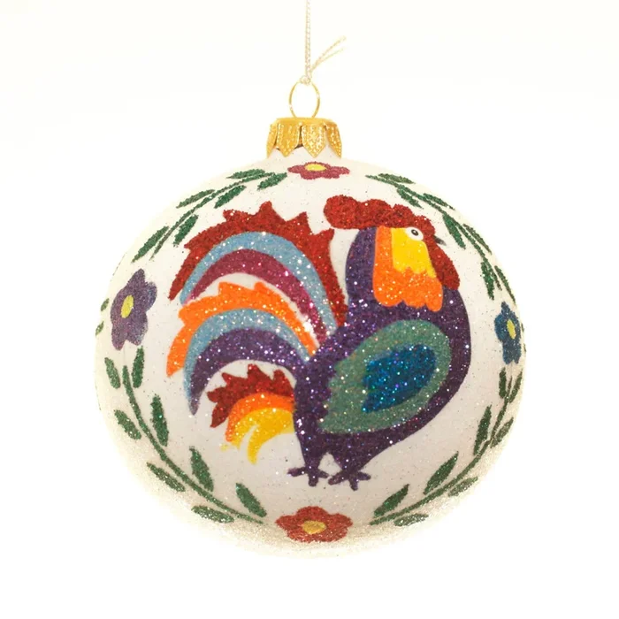 Coq Au Fleurs Ball Ornament