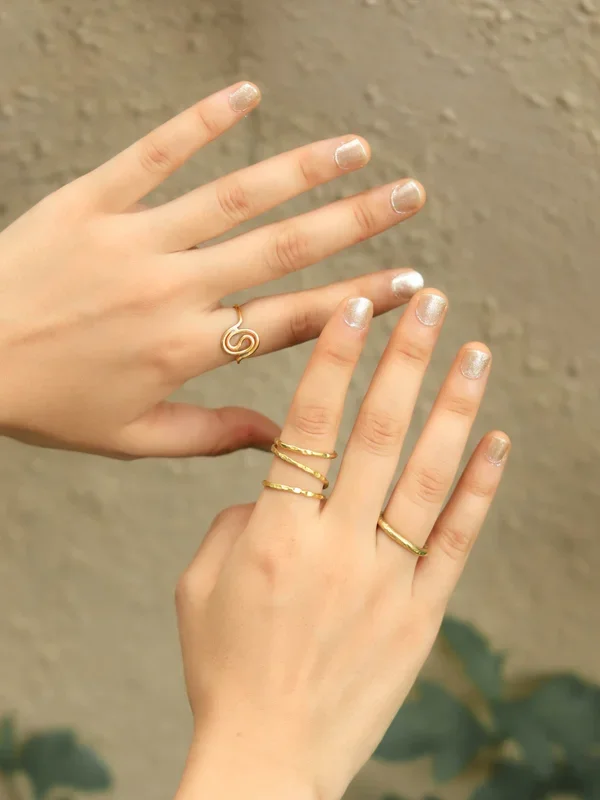 Coreset 3 Rings Combo Brass Adjustable Ring (Anti Tarnish)