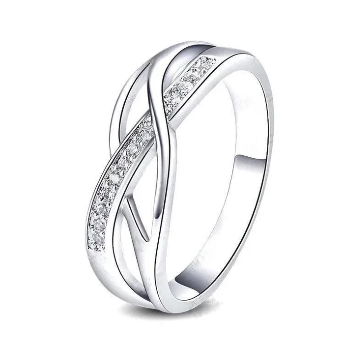 Crystal Braided Ring-Hollywood Sensations Braided Ring