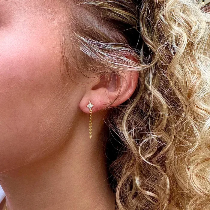 Crystal Chain Earrings