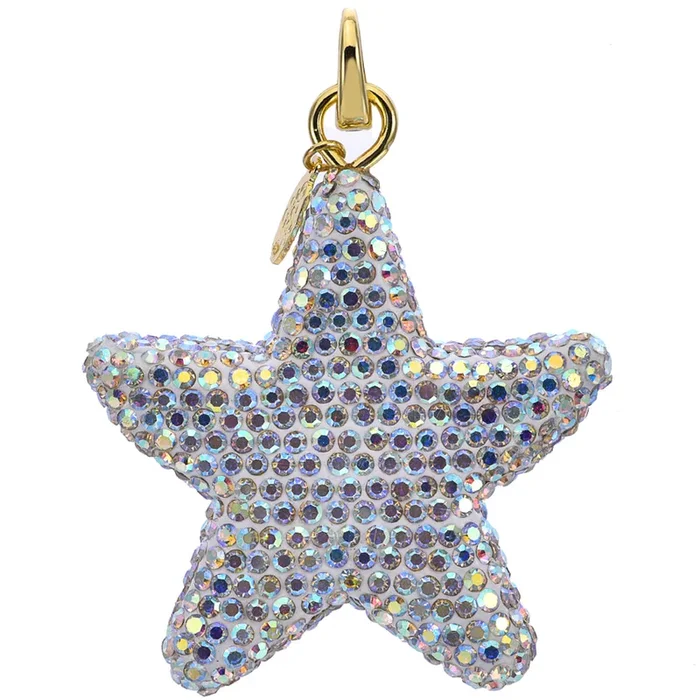 Crystallized Open Ring Star Charm (Goldtone)
