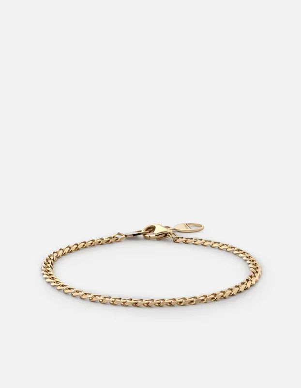 Cuban Link Bracelet, Gold Vermeil