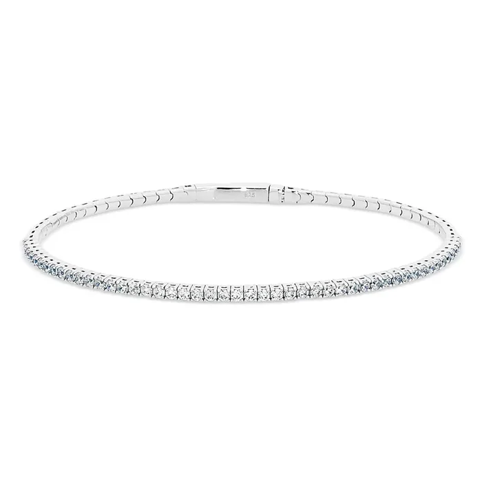 Cubic Zirconia April Bracelet in Sterling Silver