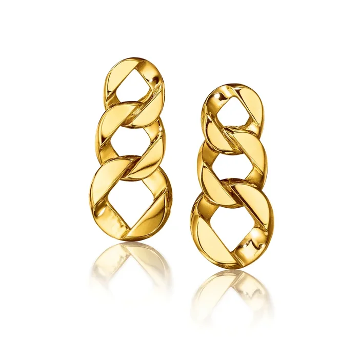 Curb-Link Piccolo Pendant Earclips