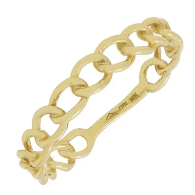 Curb Link Ring in 14kt Yellow Gold