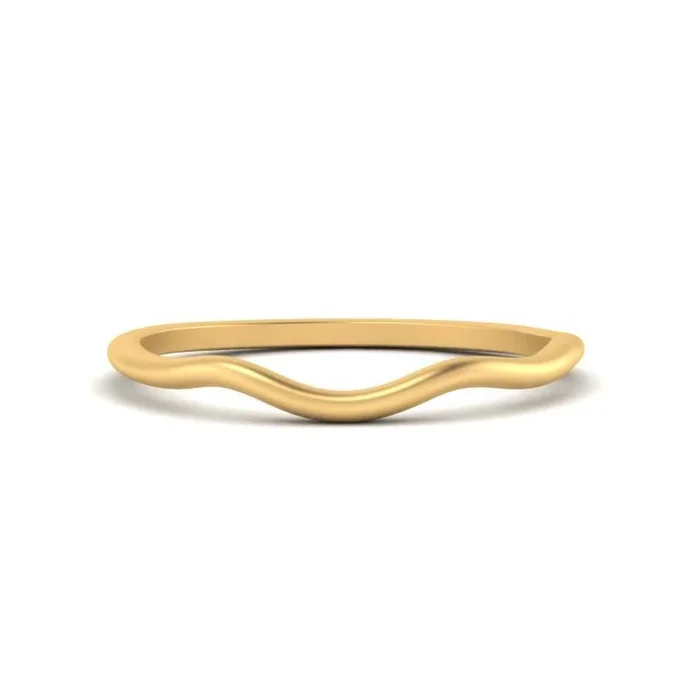 Curved Wedding Band For Ring