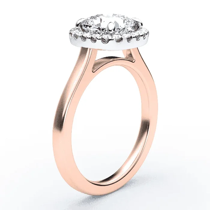 Cushion Cut Halo Engagement Ring