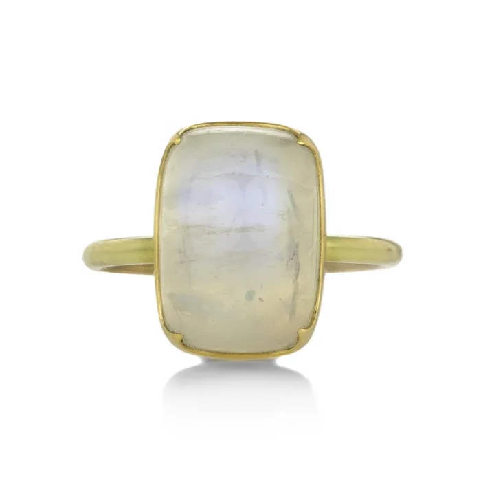 Cushion Rainbow Moonstone Ring